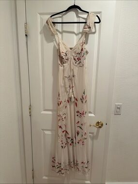 FARM Rio Cream Maxi Dress with Multicolor Floral Print